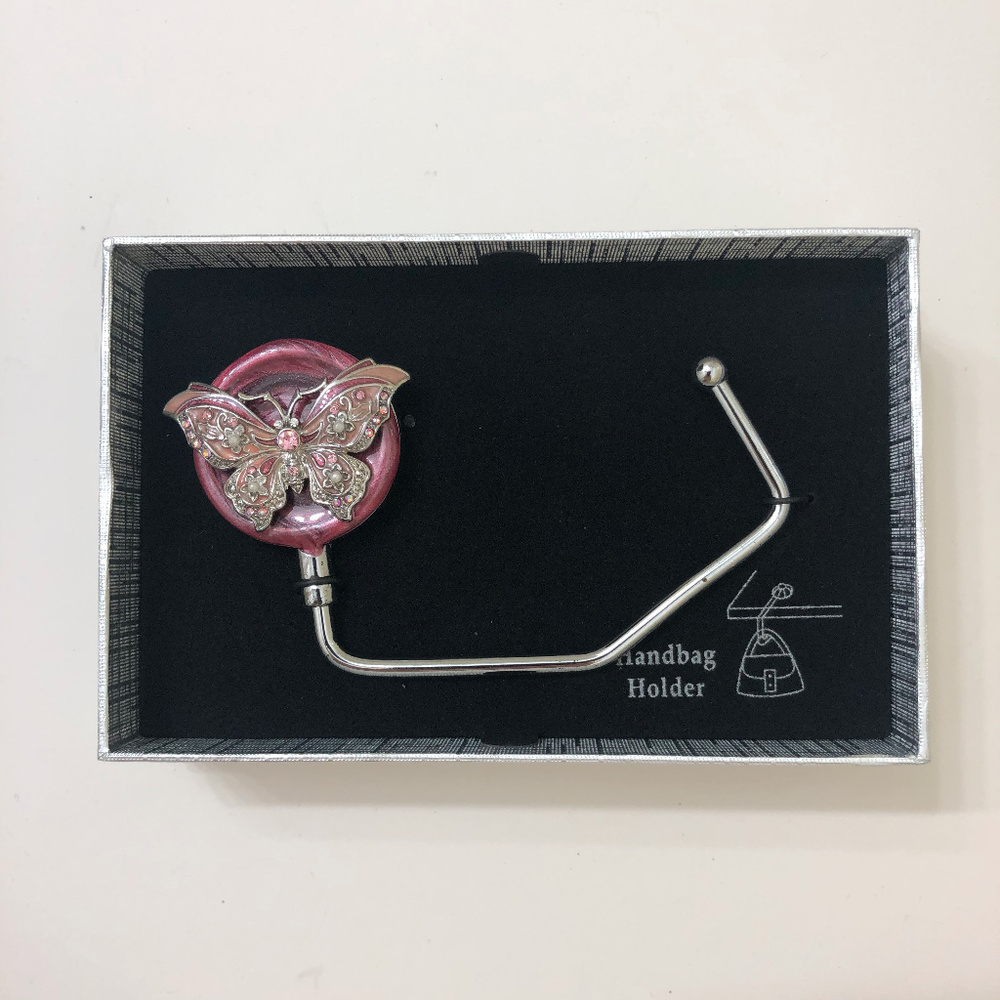 Pink Butterfly Handbag Holder